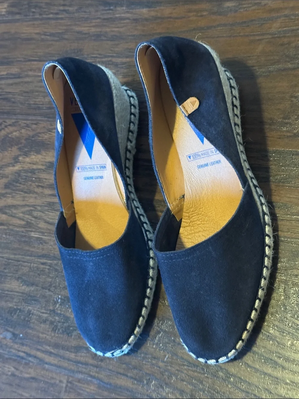 Women’s Navy Suede Espadrille Wedge - Slip-On Comfort